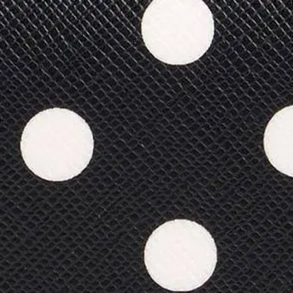 KATE SPADE Cheers Crossbody Bag - Black and White Polka Dot Leather Purse - Picture 15 of 15